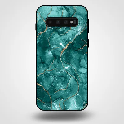 Produktbild von Smartphonica Telefon Fall für Samsung Galaxy S10 mit Marmor Druck - TPU zurück Abdeckung Fall Marmor Design - Gold Grün