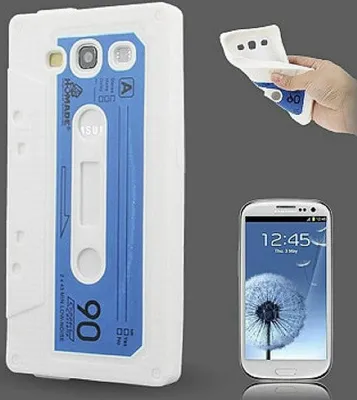 Produktbild von Silikon Hülle Kassette für Handy Samsung I9300 Galaxy S3 Weiss