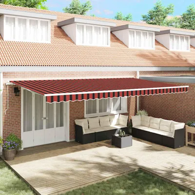 Immagine prodotto di vidaXL Tenda da sole retrattile arancione e marrone 600 x 350 cm