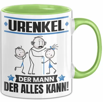 Produktbild von Urenkel Tasse Geschenk für Urenkel Der Mann Der Alles Kann Geschenkidee zum Geburtstag (Grün)