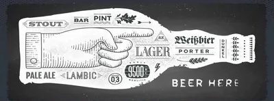 Produktbild von vianmo Holzschild 10x27 cm Beer here Flasche Bier Essen Trinken