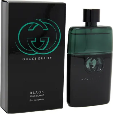 Obrázek produktu pro Gucci Guilty Black 90 ml, Pánské, 90 ml, Coriander,Lavender, Orange blossom, Pačuli, Patchouli
