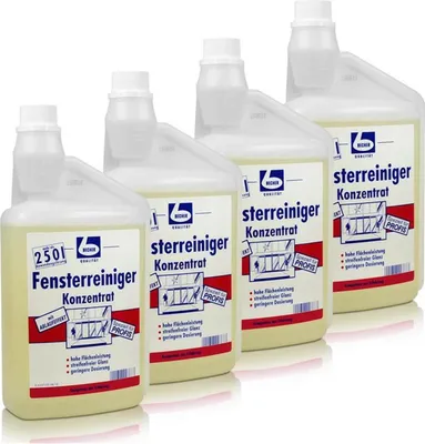 Produktbild von Dr. Becher Fensterreiniger Konzentrat 1L für Glasflächen geeignet (4er Pack)