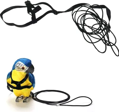 Produktbild von Verstellbares Geschirr für Papageien Fluggeschirr für Papageien Vogel Leine Nymphensittich kleiner Bis Mittelgroßer Rassen Mynah Kleiner Vogel Halsumfang 3.54Zoll/5-9cm