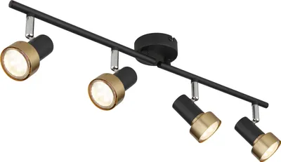 Produktbild von GLOBO 57917-4G MASON Strahler Metall schwarz matt, 4x GU10
