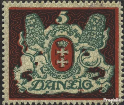 Produktbild von Briefmarken Danzig 1921 Mi 87X mit Durchstich, Zähnung evtl. fehlerhaft postfrisch Großes Wappen