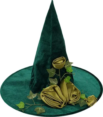 Produktbild von Hexenhut mit Rosenspitze-Dekor, Halloween, grün, Party, Cosplay-Hut, magisches Mysterium, Rollenspiel, Hexenhut, Kostümzubehör
