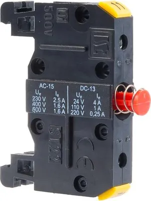 Image de Interrupteur avec contact à ouverture 01 pour montage sur un rail NC rouge pour bouton-poussoir ST22