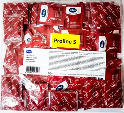 Produktbild von Ritex Proline S Kondome - 100 Stück im Polybeutel - Transparent, Gefühlsecht und Feucht - Extra kleine Passform für sicheren Halt