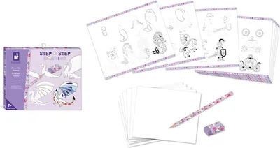 Image de Janod Kit de dessin - Fantasy Apprendre à dessiner pas à pas - Jouets créatifs