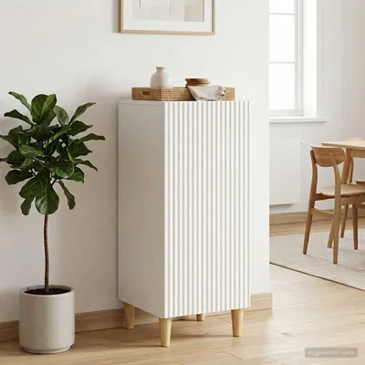 Image de Buffet vidaXL blanc 33 x 34,5 x 90 cm en aggloméré