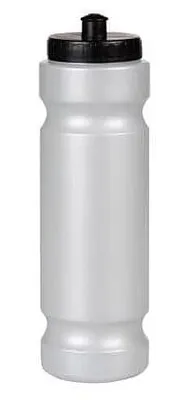 Produktbild von Graue Kunststoff Trinkflasche mit Schraubverschluss, 1 Liter, 26 cm lang, 8 cm Durchmesser