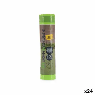 Image de Sacs poubelle en polyéthylène vert 24 pièces (30 L)