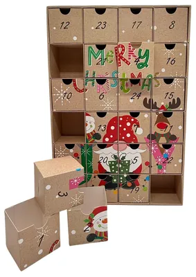 Produktbild von Bambelaa! Adventskalender zum Befüllen "Merry Christmas" (ca. 38,5 x 26 x 6,5 cm)