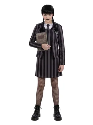 Produktbild von Wednesday Gothic Schuluniform Kinderkostüm 4-6 Jahre