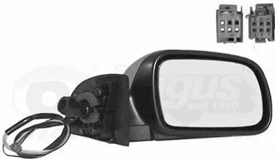Produktbild von VAN WEZEL 4040828 Außenspiegel Seitenspiegel Rechts passend für PEUGEOT 307 CC (3B) Konvex Beheizt Grundiert