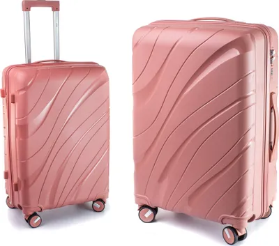 Obrázek produktu pro RGL PP5 XXL Cestovní kufr Polypropylenová tvrdá skořepina Nezničitelný kufr Dvojitá kolečka Trolley Pink