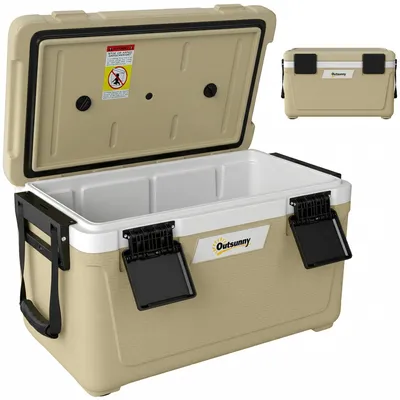 Produktbild von Kühlbox 42,6L Große Passive Thermobox bis zu 72 Std. Kühlung, mit PolyurethanVollschaumisolierung Ablassventil Griff, Tragbar