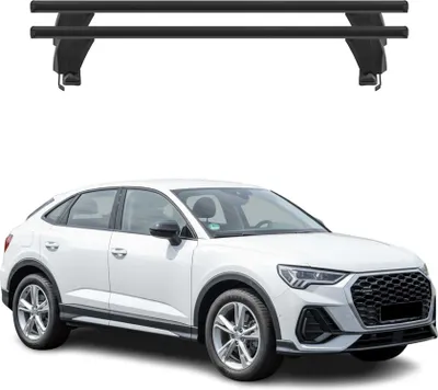 Image de Menabo Barres de toit transversales pour Audi Q3 Sportback 2019-25 Alu Noir ABE