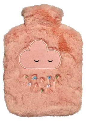 Produktbild von Wärmflasche aus Plüsch mit Kunstpelzbezug, 100% Polyester, handlich und wiederverwendbar