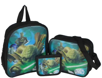 Immagine prodotto di Set Disney zaino per bambini + borsa a tracolla + borsa sterno Star Wars nero