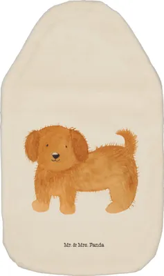 Produktbild von Mr. & Mrs. Panda Wärmekissen Hund Flauschig - Weiß - Geschenk, Wärmflaschen, Wärmflasche, Sprüche, Niedlich, Süß, mit Bezug, Hundeliebe, wärmebeutel, Hunde, Bettflasche
