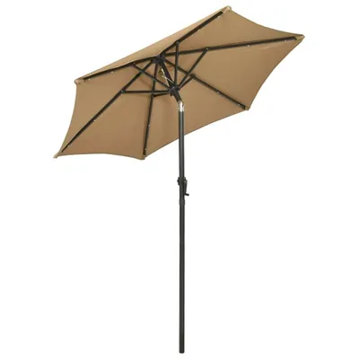 Produktbild von vidaXL Sonnenschirm mit LED-Beleuchtung Taupe 200x211 cm Alu