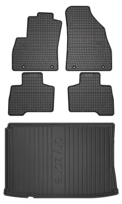 Imagen del producto de Alfombrillas de goma + bandeja de maletero para Fiat Qubo 2008-2020 (van) – juego de 5 piezas, , a medida – Wielganizator SolidPRO