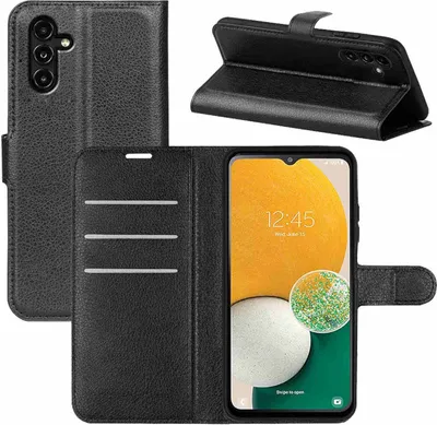Obrázok produktu pre Pre mobilný telefón Samsung Galaxy A14 5G /4G Puzdro z čiernej syntetickej kože