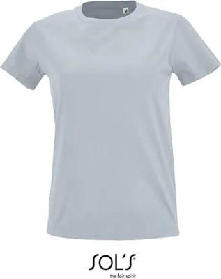 Produktbild von SOLs 02080 | Damen Round Neck Fitted T-Shirt Imperial - Farbe: Pure Grey - Größe: M