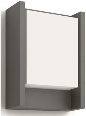 Obrázek produktu pro Philips myGarden Nástěnné svítidlo Arbour, 6 W, Venkovní světlo na zeď, Antracit, Bílá, Hliník, IP44, II, Zarovnané