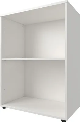 Produktbild von Regal Trio 2 Weiß, 57 cm breit, 77 cm hoch, 33 cm tief, mit 1 höhenverstellbaren Einlegeboden