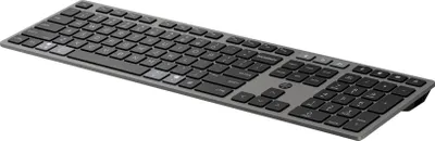 Image de Clavier sans fil rechargeable HP 725 pour plusieurs appareils, taille standard (100 %), sans fil, RF + Bluetooth, noir