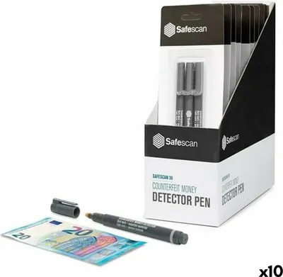 Immagine prodotto di Safescan - Rilevatore di denaro falso 30 3 -pack | Soffia un 3 -pezzo | 10 pezzi
