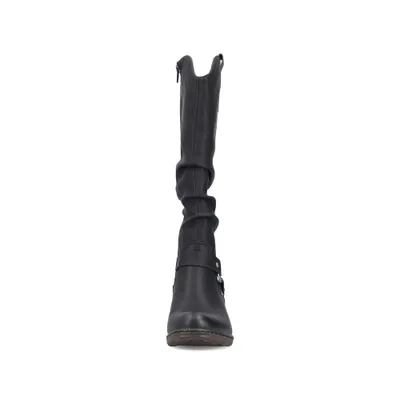 Produktbild von Rieker Damen Stiefel Blockabsatz Warmfutter Westernstiefel 93670, Größe:41 EU, Farbe:Schwarz
