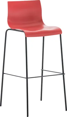 Produktbild von Barhocker HLO-CP20 4-Fuß Gestell schwarz  rot