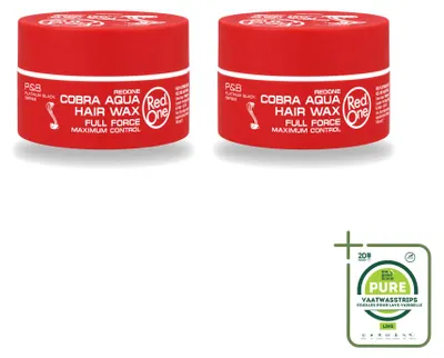 Obrázek produktu pro 2 kusy vosku na vlasy Red One Cobra Aqua – maximální kontrola – 150 ml – balení