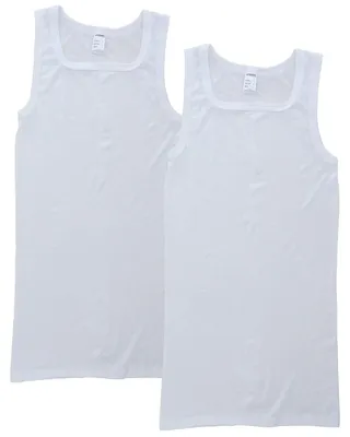 Herren Tank Top extralang weiß 2er Pack