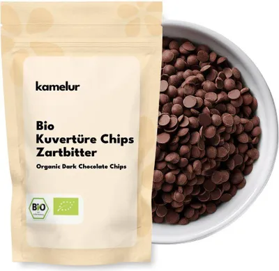 Produktbild von Kamelur® Bio Kuvertüre Zartbitter Chips 1 kg