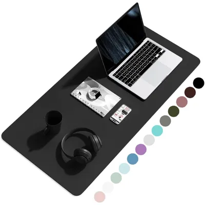 Produktbild von STILVORA Schreibtischunterlage 80x40 cm, Extra groß Mauspad, rutschfest, Umweltfreundliches Mauspad, Gaming, Büro, Laptop, Schreibtischunterlage, Schwarz