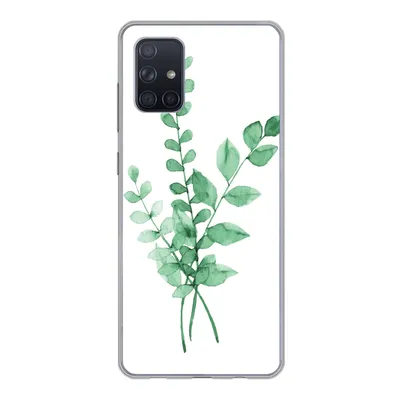 Produktbild von MuchoWow® Handyhülle Schutzhülle Hülle für Samsung Galaxy A51 5G Aquarelle - Blätter - Pflanzen Silikon Softcase Handy Hülle - Abbildung