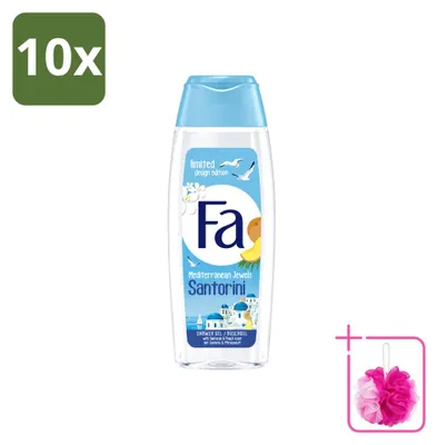 Produktbild von 10 x Fa Mediterranean Jewels Santorini Duschgel - 250 ml - Sparpackung - 10 Stücke