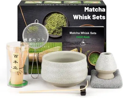 Produktbild von Famanu Matcha-Set 7-teilig - Komplettes Set für die japanische Matcha-Zeremonie, grau