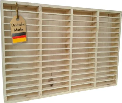 Produktbild von FabaHome MC Regal für 60 Kassetten, Holz Holz Natur