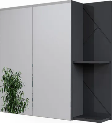 Immagine prodotto di Mobile a specchio per bagno Vicco Irma Antracite lucido/antracite 80 x 75 cm, Model 52079