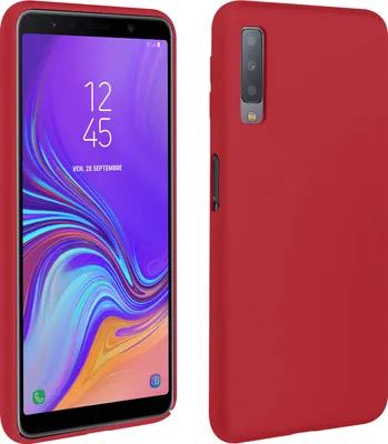 Zdjęcie produktu dla Etui silikonowe odporne na zarysowania Samsung Galaxy A7 2018 Soft Touch, miękkie etui - różowy