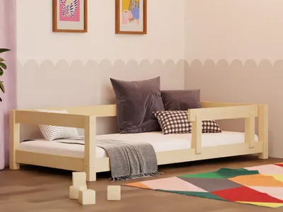 Produktbild von Holzbett STUDY sowohl für Kinder als auch für Schüler 140x200 cm Petroleum, Mit offenem Eingang