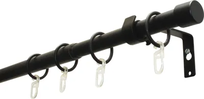Produktbild von Gardinia Cap 1-Lauf Ø 19/16 mm schwarz-matt 180-310 cm