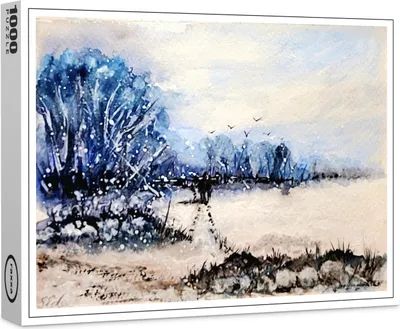 Produktbild von raxxa Premium-Puzzle "Winterspaziergang", 1000 Teile