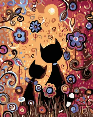 Produktbild von Diamondi - Diamond painting - ZWEI KATZEN, 40X50 cm, mit Keilrahmen (bereits gespannt)